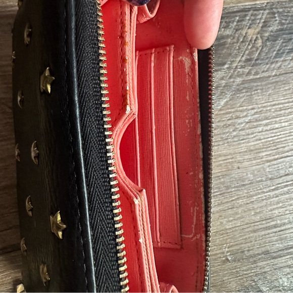 Fossil Black Star-Studded Wallet Wristlet - Picture 9 of 10